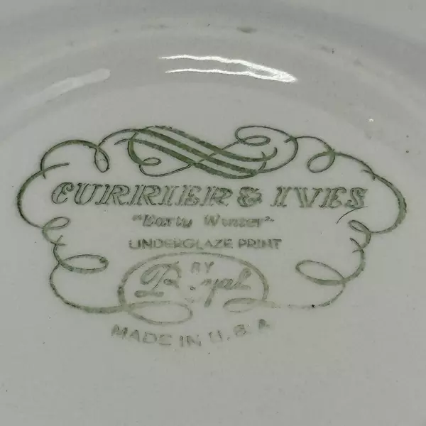 Royal China Currier & Ives Early Winter Soup Bowl