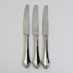 Lot Of 3 Oneida Silver Kenwood (Stainless) Fatware Dinner Knives 9.5" Long