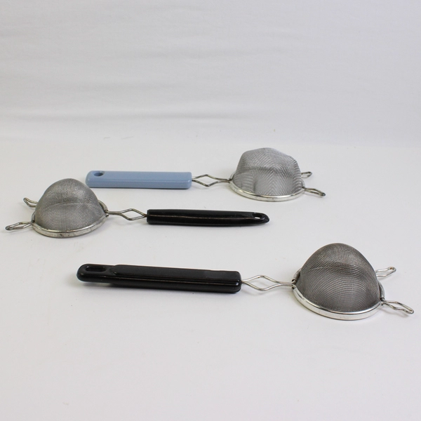 Lot of 5 Unbranded Metal Fine Mesh Strainers Multiple Sizes Handheld