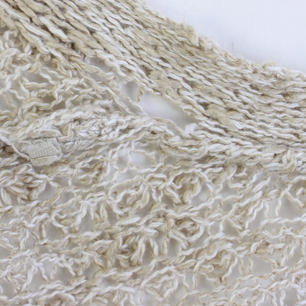 G.H. Bass & Co. Beige Open-Knit Short-Sleeve Shrug Women's Size XL