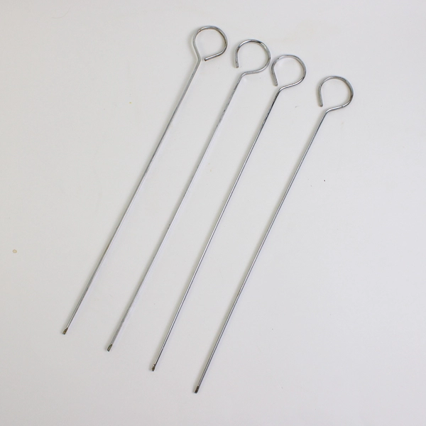 Unbranded Lot of 4 14in Metal Cooking Skewers