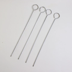 Unbranded Lot of 4 14in Metal Cooking Skewers