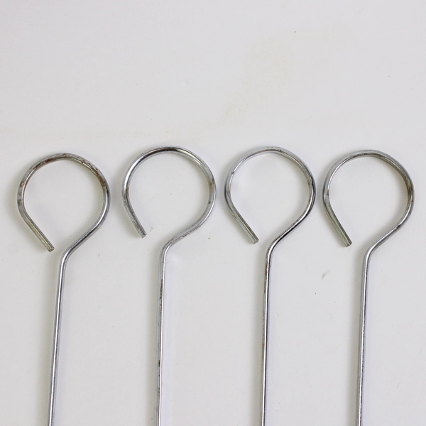 Unbranded Lot of 4 14in Metal Cooking Skewers