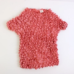 Every Wear Women's Salmon Pink Stretchy Popcorn Shirt One Size