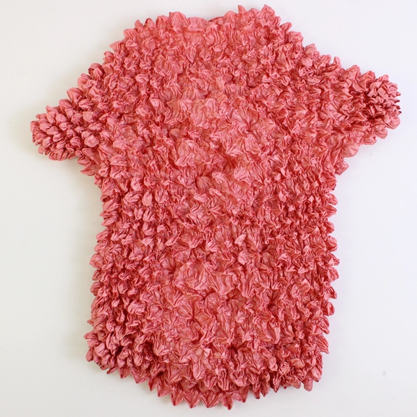 Every Wear Women's Salmon Pink Stretchy Popcorn Shirt One Size