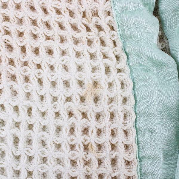 Vintage Women's M Handmade Bed Jacket with Satin Trim