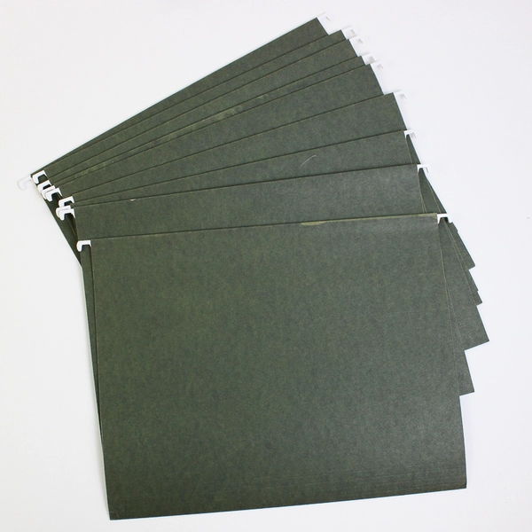 Lot of 25 Unbranded Light and Dark Green Hanging File