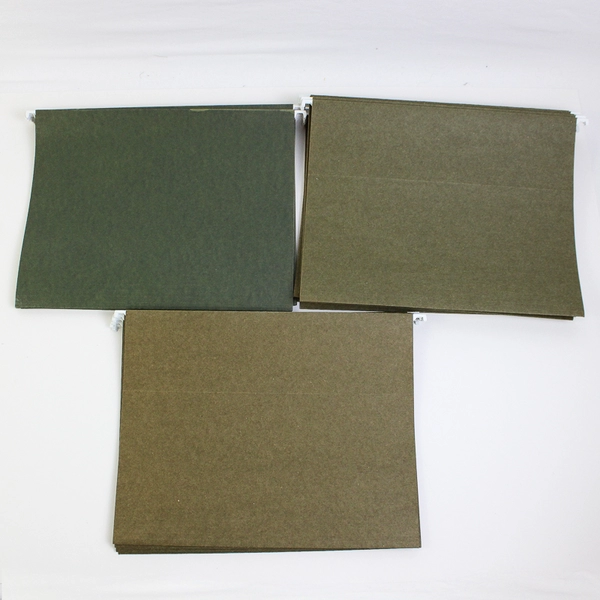 Lot of 25 Unbranded Light and Dark Green Hanging File