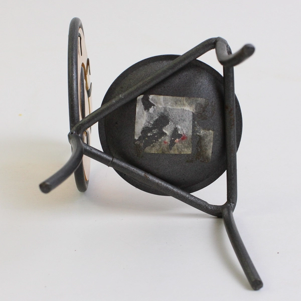 Unbranded Tealight/Votive Candle Holder Metal/Glass 5.75" Tall