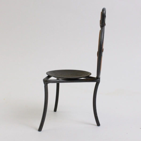 Unbranded Tealight/Votive Candle Holder Metal/Glass 5.75" Tall