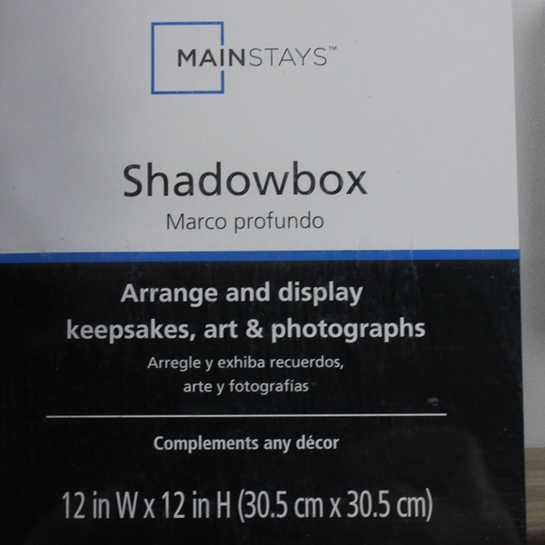 New Large Black Shadowbox Frame 12"x12"