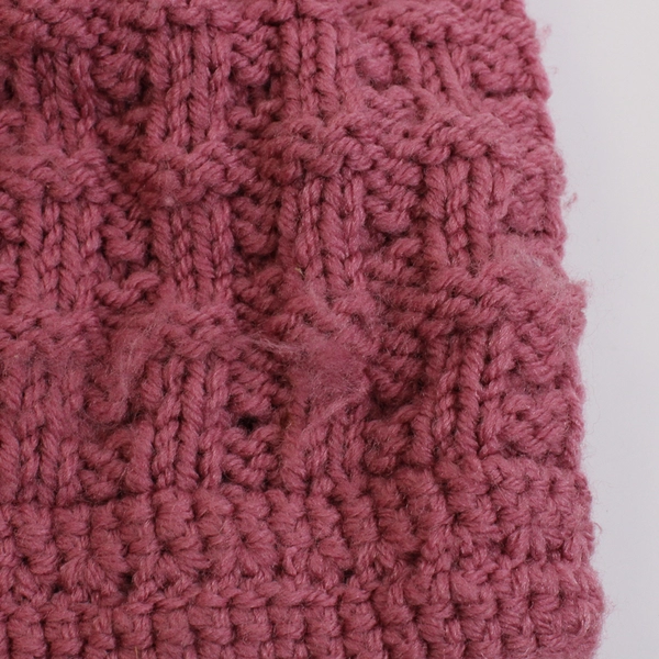 2 Pc Set Handmade Crochet Pink Women's XL Open-Front Sweater Vest and Purse