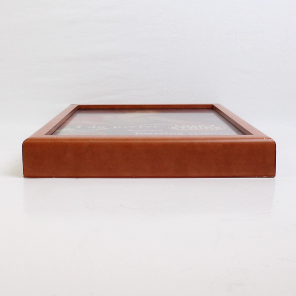 Heavy Wooden Framed Lucky Strike Cigarettes Advertising Artwork 9.8"x13"