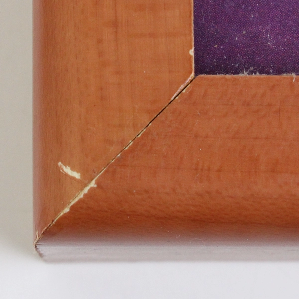 Heavy Wooden Framed Lucky Strike Cigarettes Advertising Artwork 9.8"x13"