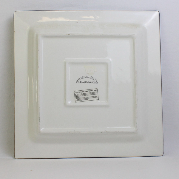 Williams Sonoma Italy Ceramiche Arianna Square Platter 13 3/4"