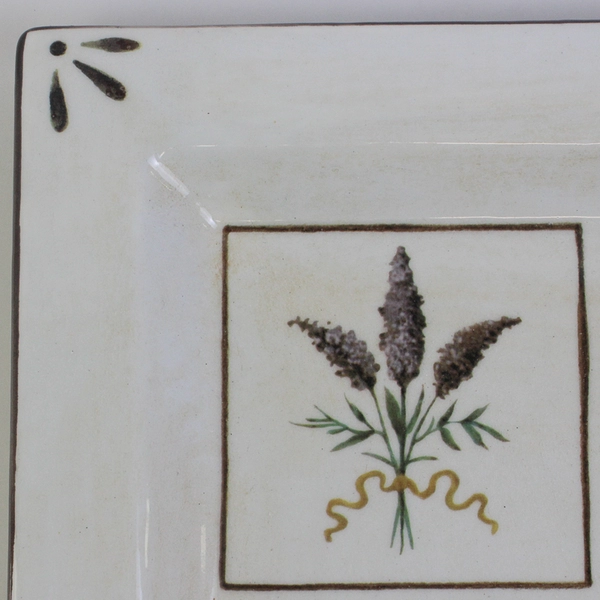 Williams Sonoma Italy Ceramiche Arianna Square Platter 13 3/4"