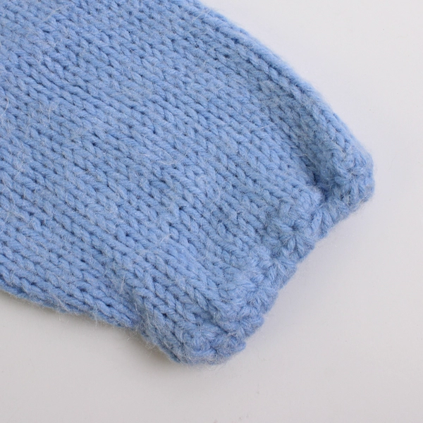 Hand-Knit Baby Blue Open-Front Cardigan Women's Size Large