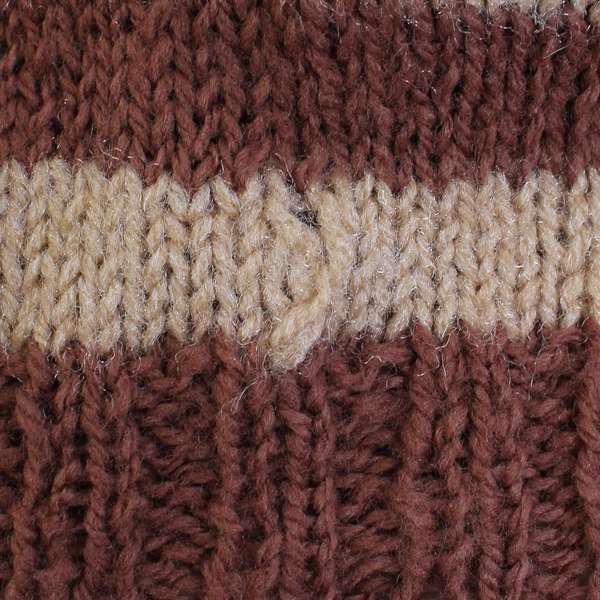 Hand-Knit Brown Striped Sweater Vest Women's Size XL