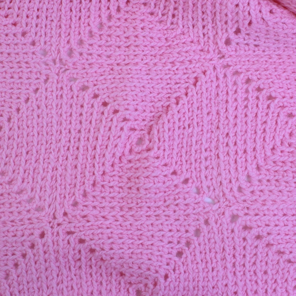 Hand-Knit Bubblegum Pink Open-Front Cardigan Women's Size Large