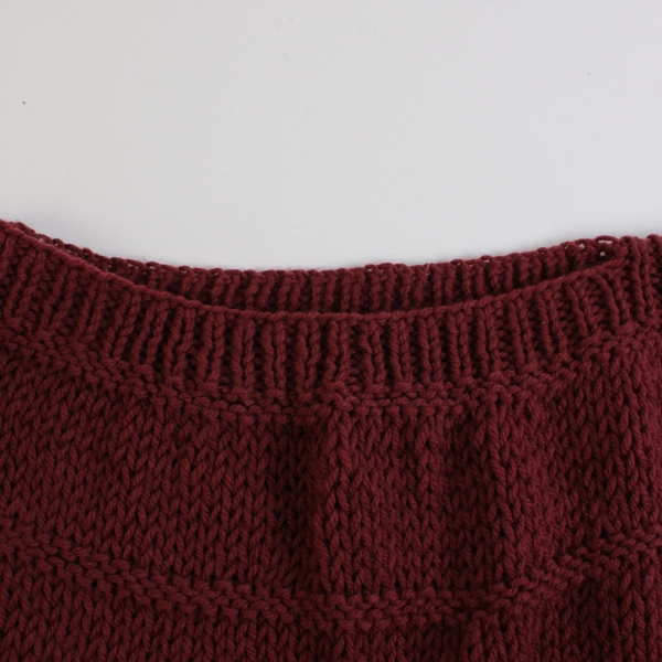 Hand-Knit Burgundy Red Oversized Short-Sleeve Sweater Women's Size XL