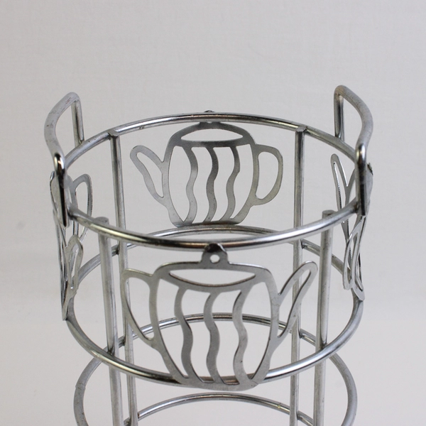 Modern Chrome Metal Utensil Holder Kitchen Storage