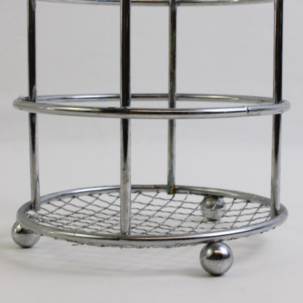 Modern Chrome Metal Utensil Holder Kitchen Storage