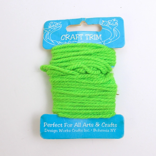 Lot of 3 Rolls Design Works Craft Trim Acrylic Yarn Orange and Green