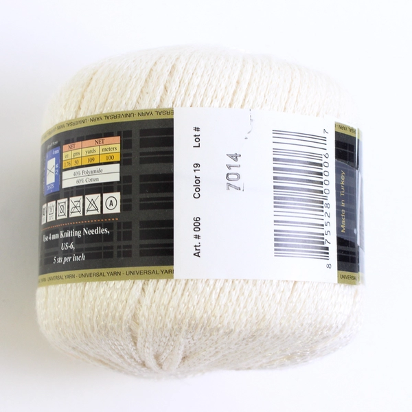 13 Oz Lot of White and Off-White Yarn Knit Crochet Crafts