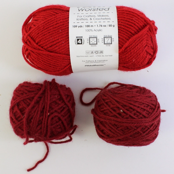 1.3 Lb Lot of Yarn Multiple Colors Red Green Blue Pink