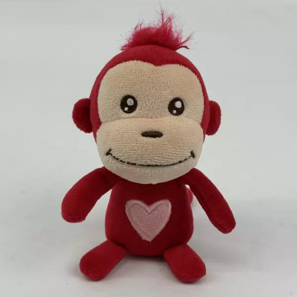Hallmark Valentine’s Day Mini Red Monkey Plush 6" with Pink Heart
