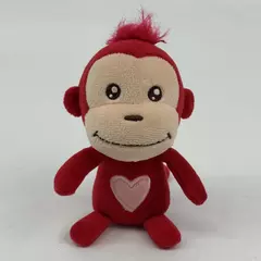 Hallmark Valentine’s Day Mini Red Monkey Plush 6" with Pink Heart