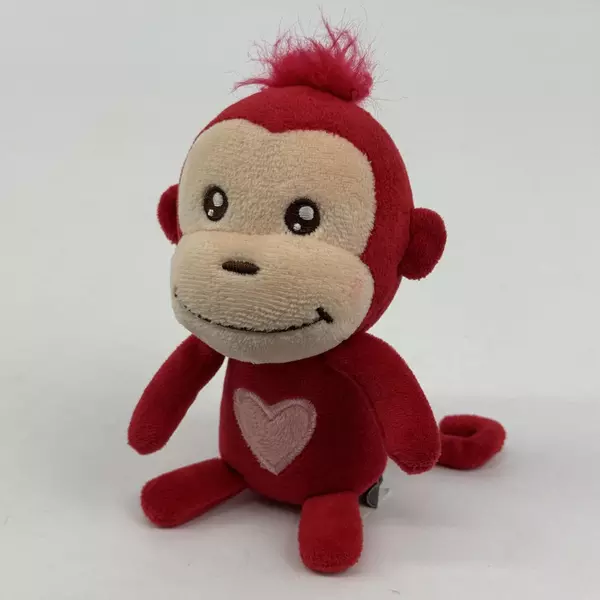 Hallmark Valentine’s Day Mini Red Monkey Plush 6" with Pink Heart