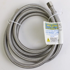 DuraTrac Ice Maker Line Stainless Steel Braided 1/4" x 1/4" x 72"