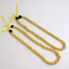 Lot of 2 Kukui Nut Mongo Shell Lei Necklaces FLAWED