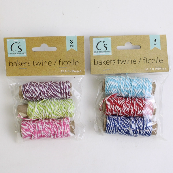 2 Packs of 3 Crafter's Square Bakers Twine New Sealed