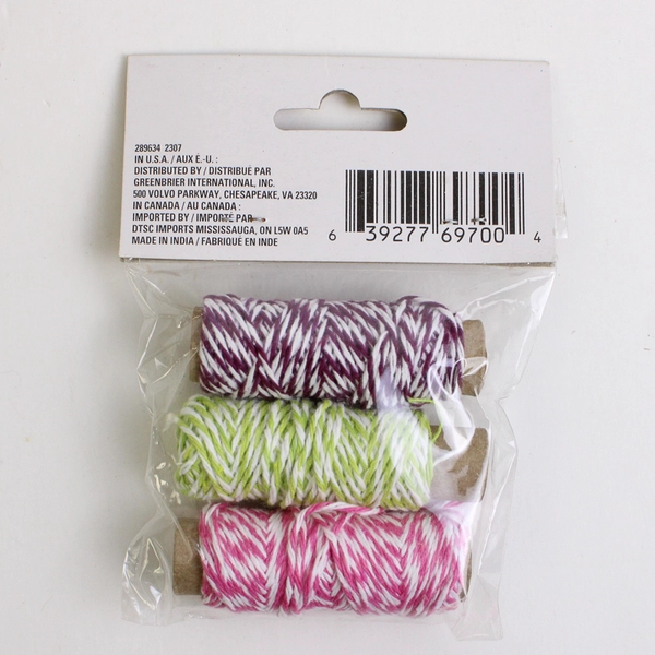 2 Packs of 3 Crafter's Square Bakers Twine New Sealed