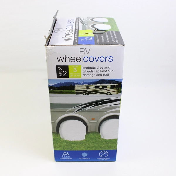 DazzRV Smart Solutions Set Of 2 RV Wheel Covers Model 3 (Fits Tire 29" - 31.75")