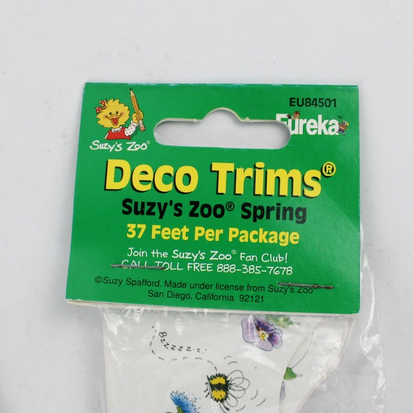 VTG Eureka Suzy's Zoo Spring Deco Trims 18 ft Total Bulletin Board Decor
