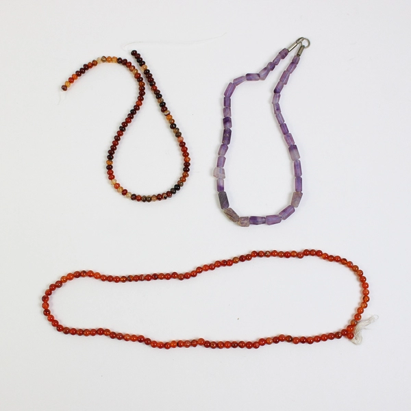 Lot of Carnelian and Amethyst Quartz Beads 6mm to 12mm DIY Crafts