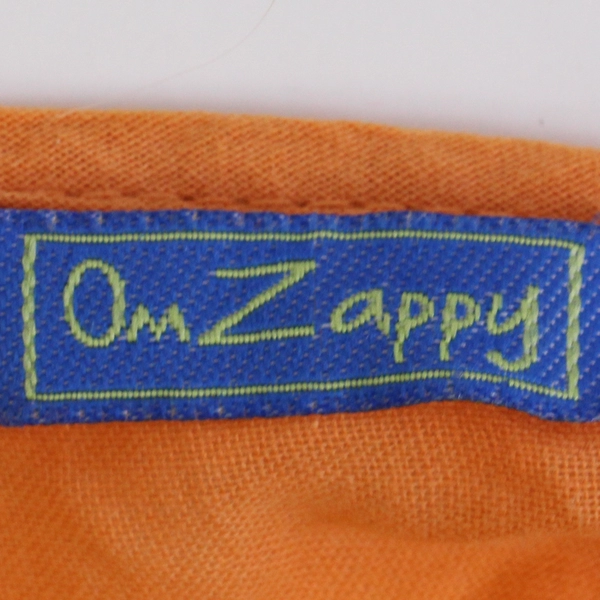 OmZappy Orange Cotton Layered Ruffle Shirt Women's Size Large