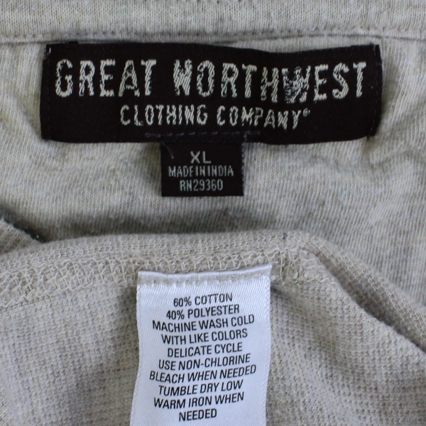 Great Northwest Clothing Company Men's XL Beige 1/4 Zip Sweater