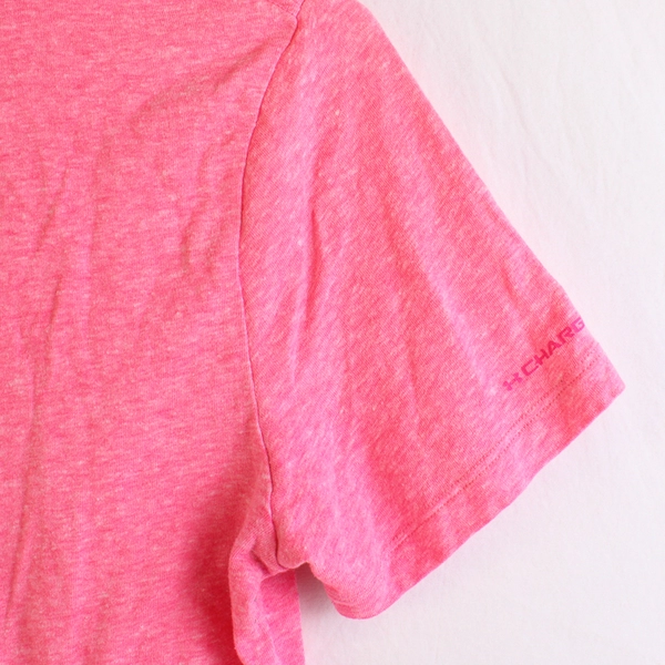 Under Armor HeatGear Women's S Pink Heather V-Neck Short Sleeve Shirt