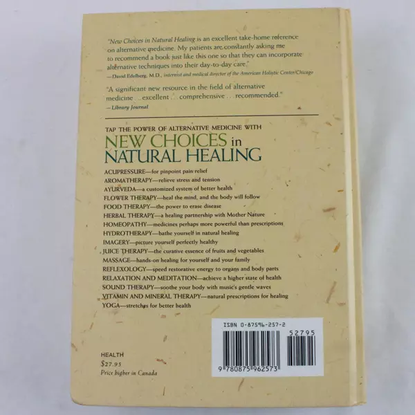New Choices in Natural Healing Hardcover Alternative Health Holistic Wellness