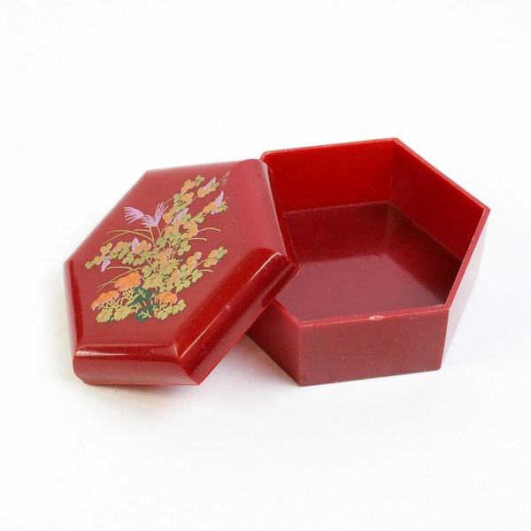 Lot of 3 Decorative Asian-Style Trinket Boxes 2 Fabric-Covered & 1 Resin