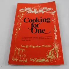 Vintage Cooking for One Norah Mannion Wilmot 1971 Paperback Cookbook Retro