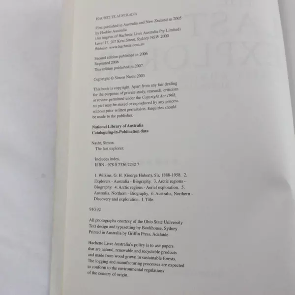 The Last Explorer Hubert Wilkins Australia's Unknown Hero Paperback Book