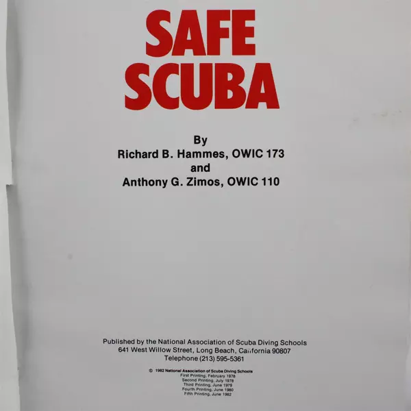 Safe Scuba Paperback Guide for Safe Diving
