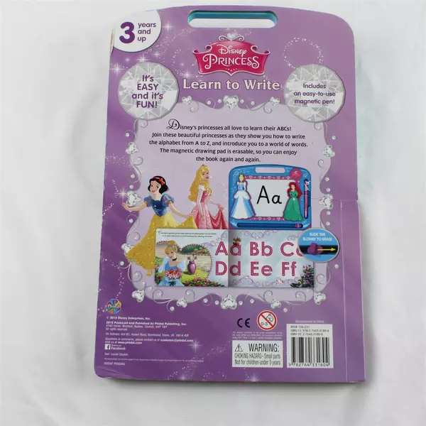 Disney Princess Learn to Write ABC Book & Magnetic Drawing Kit