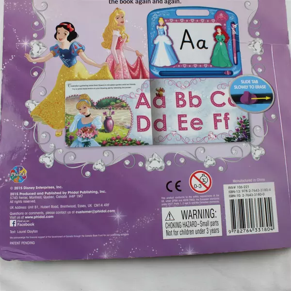 Disney Princess Learn to Write ABC Book & Magnetic Drawing Kit