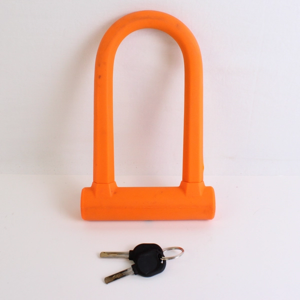 OTTOLOCK Sidekick Compact U-Lock Orange Bike Lock Heavy Duty Anti Theft Compact